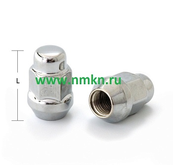 Гайка колесная М12*1,25 (35, ключ 19, конус, закрытая, хром) N0806